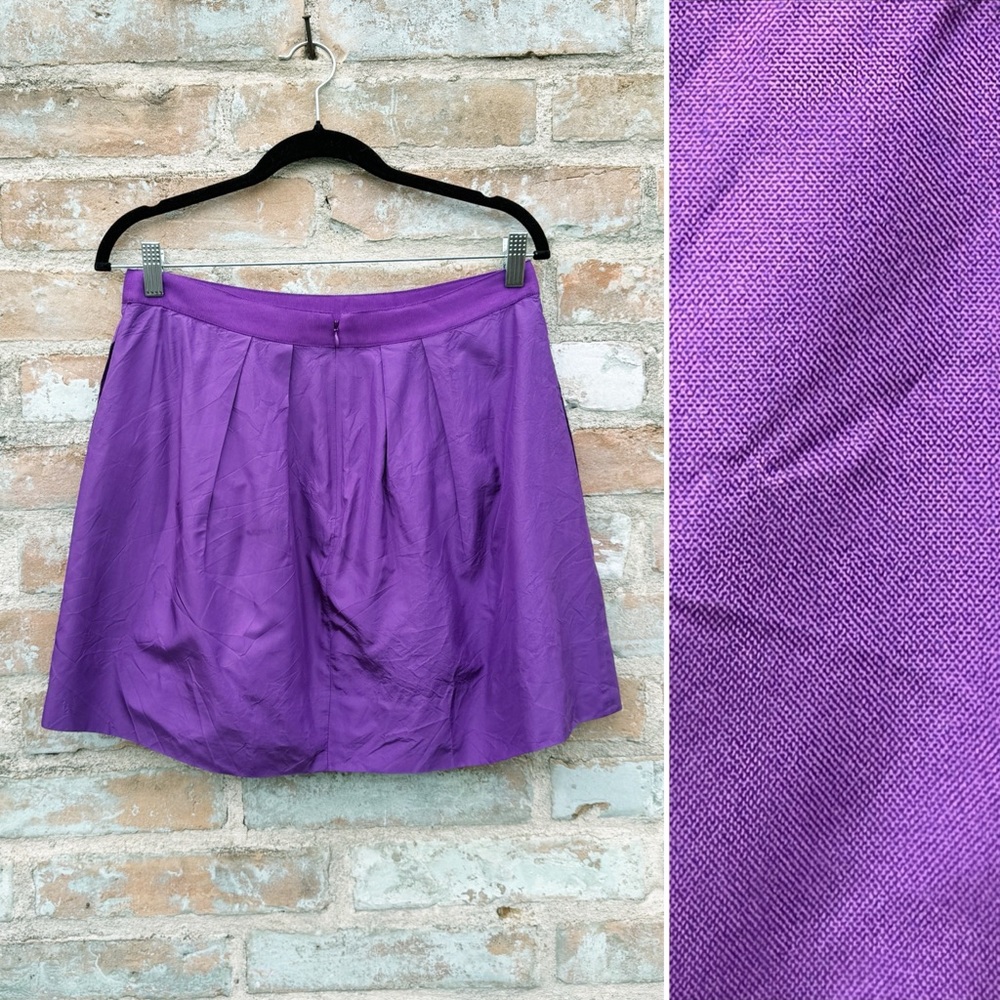 Purple Women's Pleated A-Line Skirt
